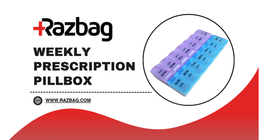 Never Miss a Dose: Razbag Weekly Pillbox & Secure Medication Bag Combo