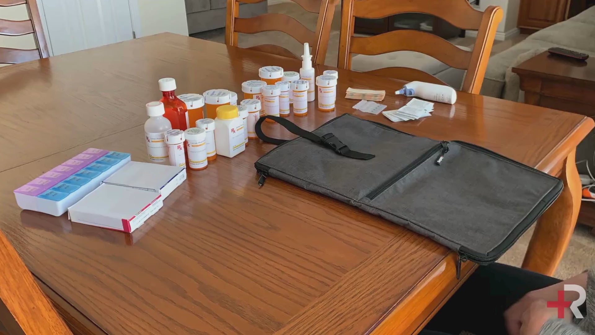 Load video: Step-by-step video showing how to set up the Razbag medication management system to securely organize and manage medications.