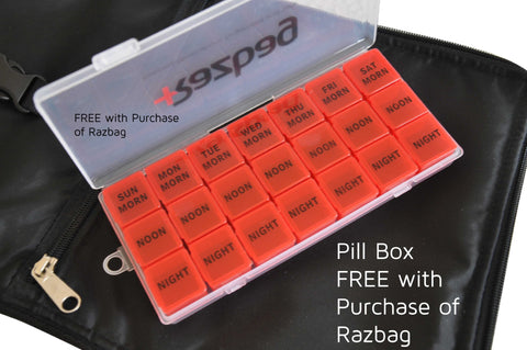 Image of Razbag Traveler medicine bag with FREE pillbox