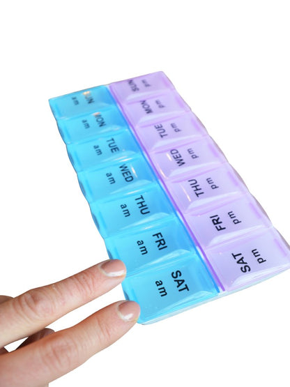 Razbag Seven (7) day Pillbox Organizer for weekly prescription medications.