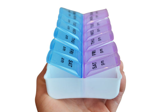 Image of Razbag Seven (7) day Pillbox Organizer for weekly prescription medications.