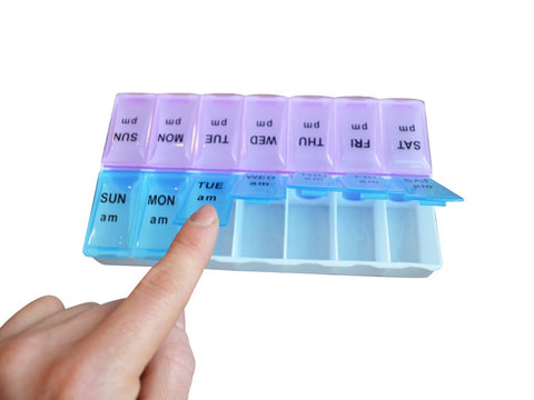 Image of Razbag Seven (7) day Pillbox Organizer for weekly prescription medications.
