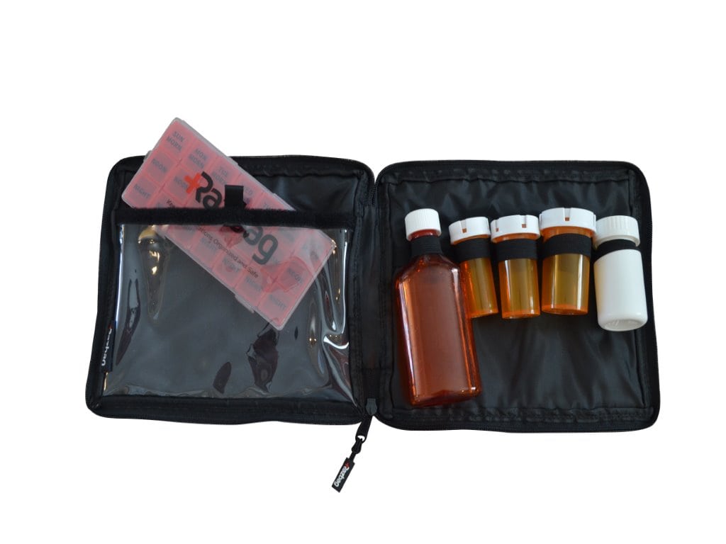 Razbag Traveler Small Medicine Bag and FREE Pillbox - Holds 5