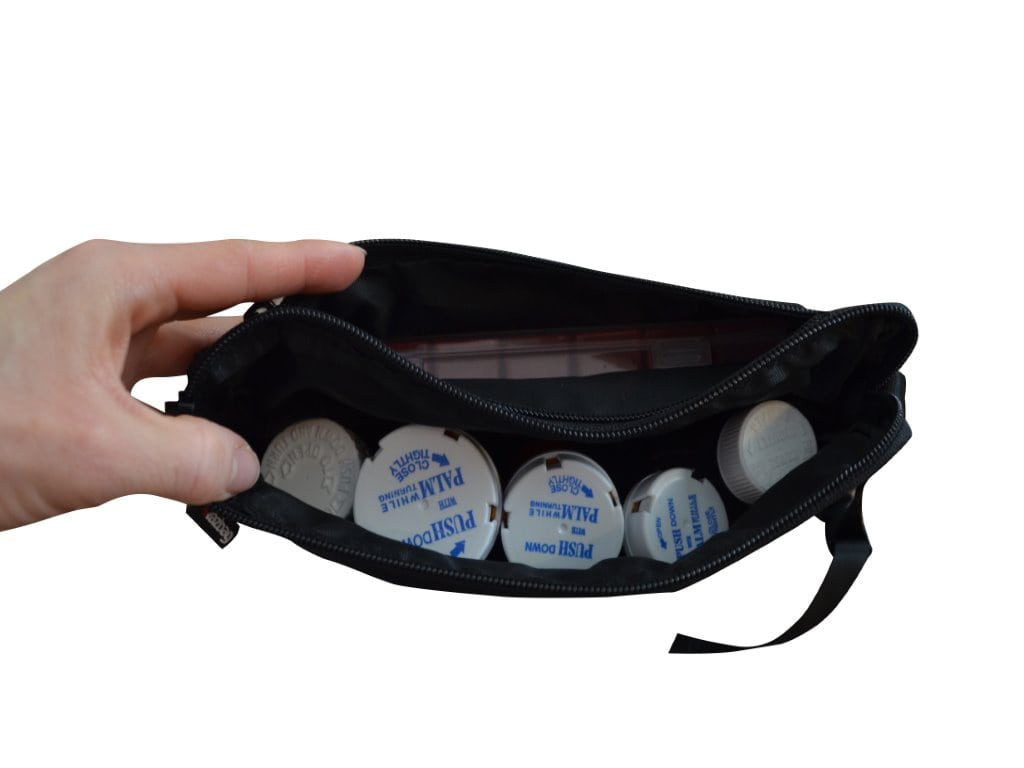Razbag Traveler small medication bag inside view