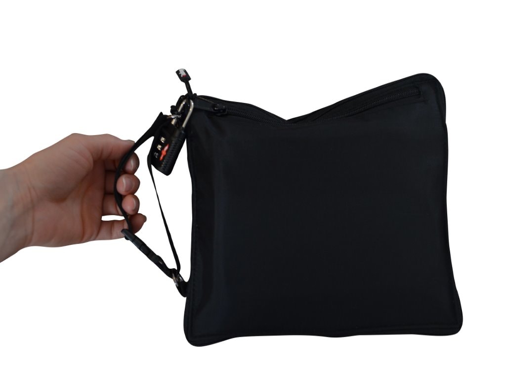 Razbag Medicine durable portable bag with free pillbox and TSA lock